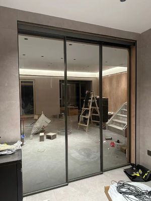 Modern Aluminium Sliding Doors Low Maintenance with Push And Pull Large Screen