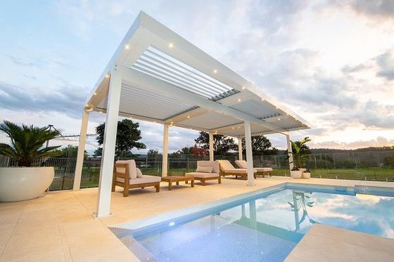 Customized Outdoor Aluminium Pergola Shape Optional For Garden / Park