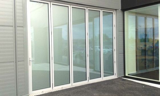 Security Aluminum Folding Doors Manual / Automatic Open For Commercial Use