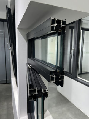 Casement Window Aluminum Frame 10mm Glass Fiberglass Screen Noise Reduction Technology
