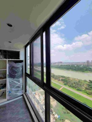 Triple Glazed Aluminium Windows Manufacturing Mosquito Mesh Sliding Window