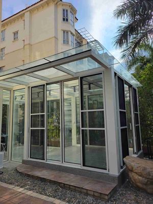 Luxury Prefab Outdoor Glass Sunroom High Light Transmission