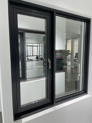 Powder Coated Aluminum Casement Windows Soundproof With EPDM / Silicone Sealant